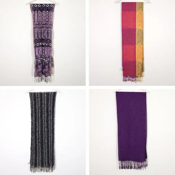 Whimsigoth Y2K Mixed Print Scarf Bundle - Picture 1 of 15